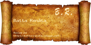 Batta Renáta névjegykártya